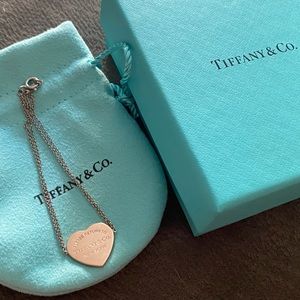 Tiffany & Co. Return To Tiffany Rose Gold Heart Tag Double Chain Bracelet